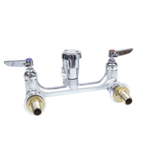 T&S B2271 Service Sink Faucet with Polished Chrome Plated Finish and Quick Disconnect Vacuum