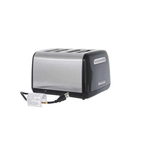KitchenAid KMT4115OB Onyx Black Four Slice Toaster with Manual Lift