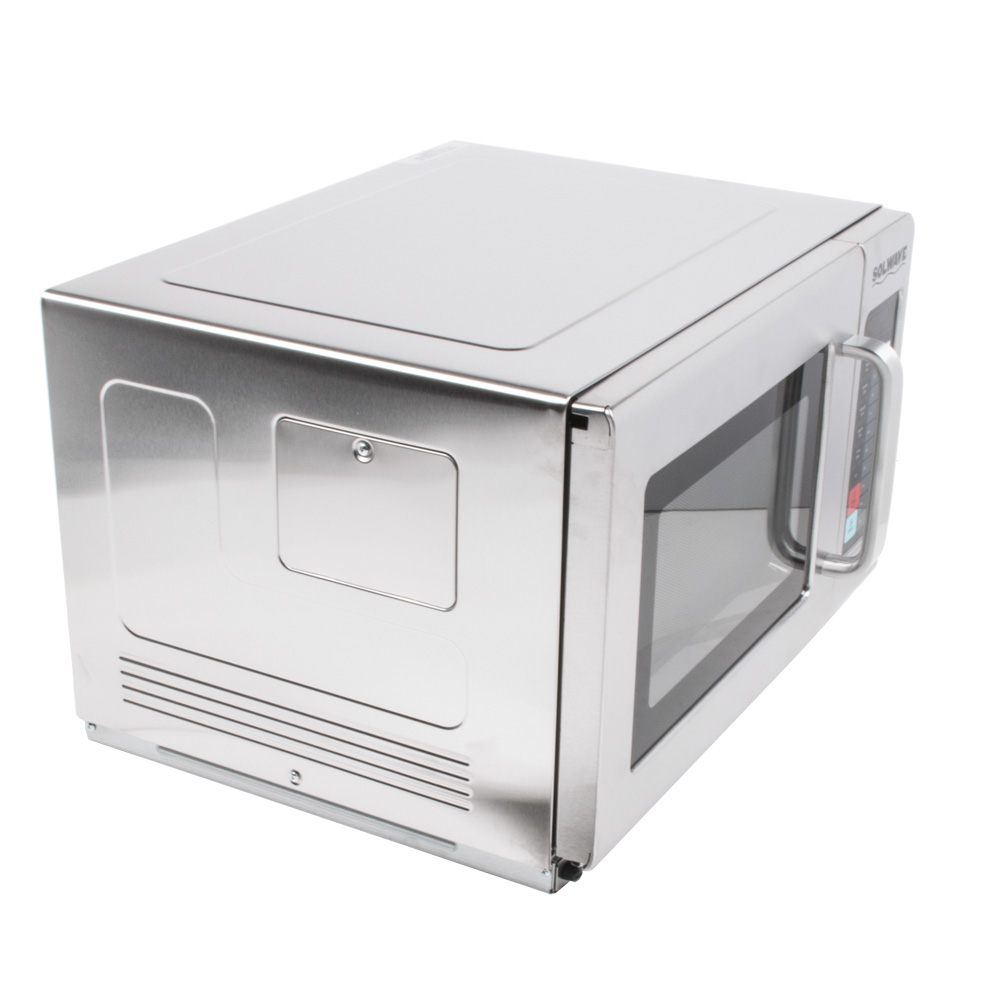 Solwave 1800W Stackable Commercial Microwave with Large 1.2 cu. ft.  Interior and Push Button Controls - 208/240V