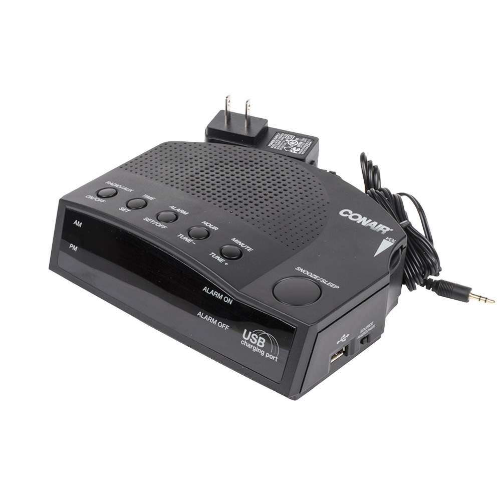 Conair WCR14 Alarm Clock Radio with USB Charging Port
