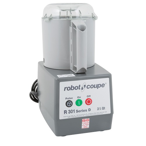 Robot Coupe R301B 4 Qt. / 3.7 Liter Gray Batch Bowl Food Processor - 1 1/2  hp
