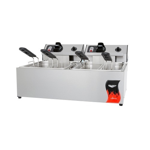 Vollrath 40708 20 lb. Commercial Countertop Deep Fryer 220V 2 x 2500W