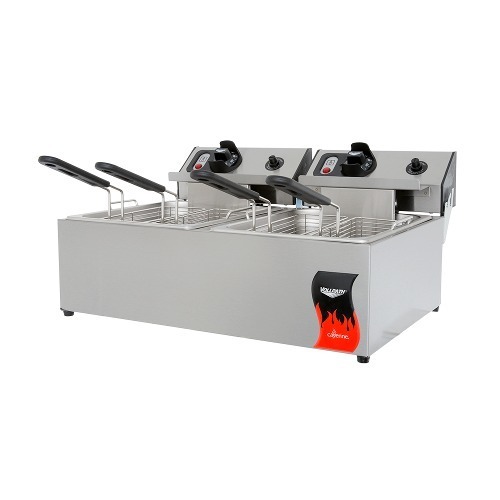 Vollrath 40708 20 lb. Commercial Countertop Deep Fryer 220V 2 x 2500W