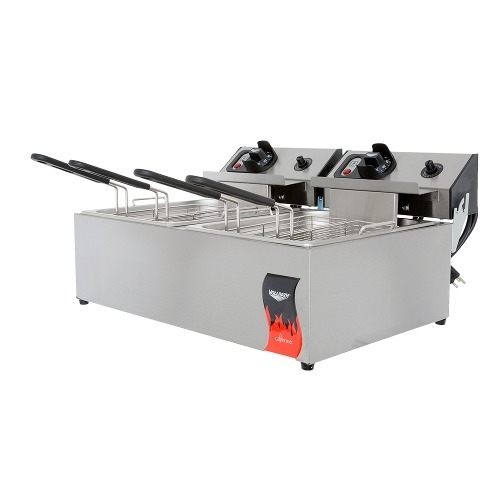 Vollrath 40708 20 lb. Commercial Countertop Deep Fryer 220V 2 x 2500W