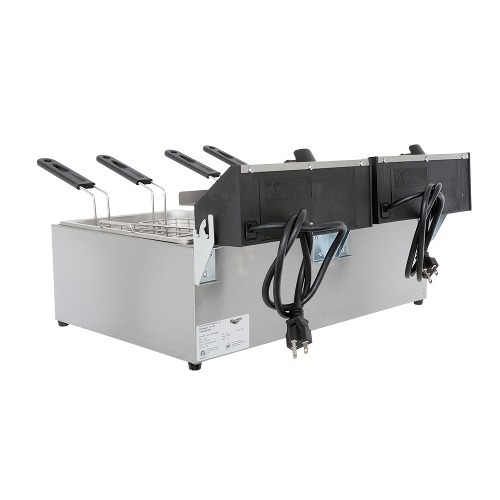 Vollrath 40708 20 lb. Commercial Countertop Deep Fryer 220V 2 x 2500W