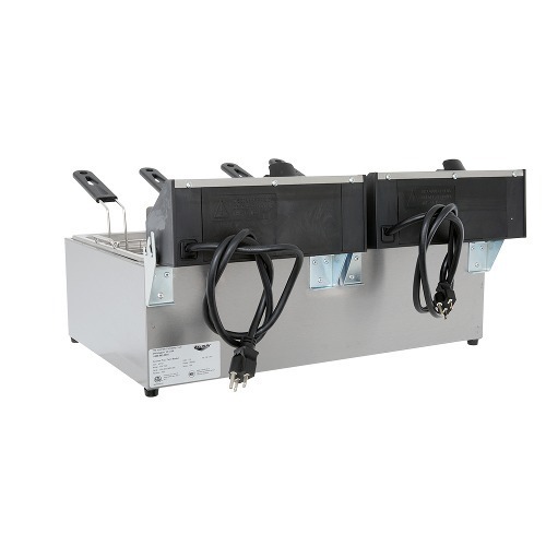 Vollrath 40708 20 lb. Commercial Countertop Deep Fryer 220V 2 x 2500W