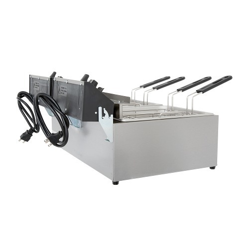 Vollrath 40708 20 lb. Commercial Countertop Deep Fryer 220V 2 x 2500W