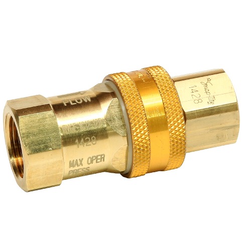 60-Inch Long T&S Brass HG-4E-60SK Gas Hose with Quick Disconnect 1-Inch Npt Installation Kit and Swivelink Fittings 