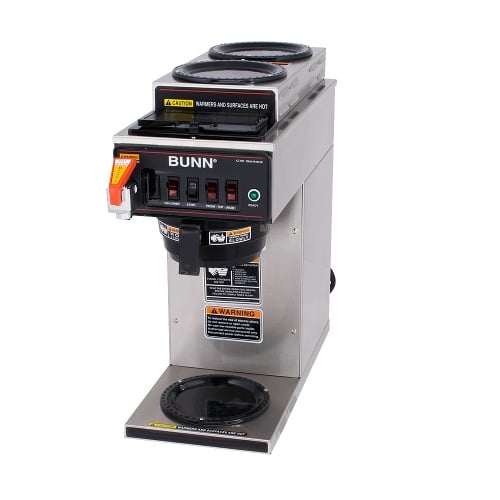 12950.0213 Black/Stainless Bunn 120-cup Automatic Commercial Coffee Maker with 3 Warmers 120V 