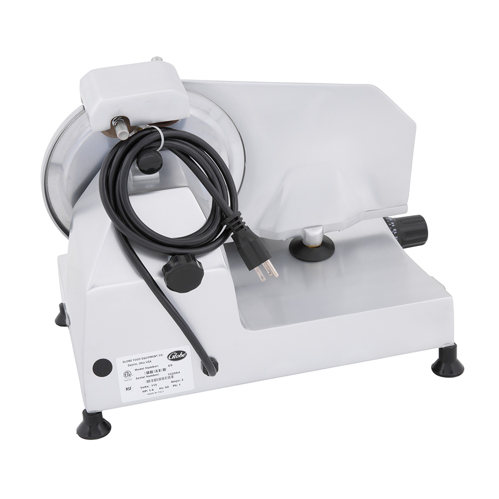 Globe Chefmate C9 9" Manual Gravity Feed Slicer 1/4 hp