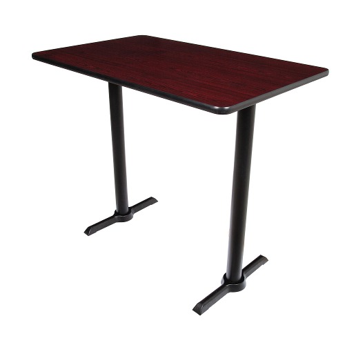 Table Height Restaurant Table 30" x 48" Black Laminate Table Top With Base 