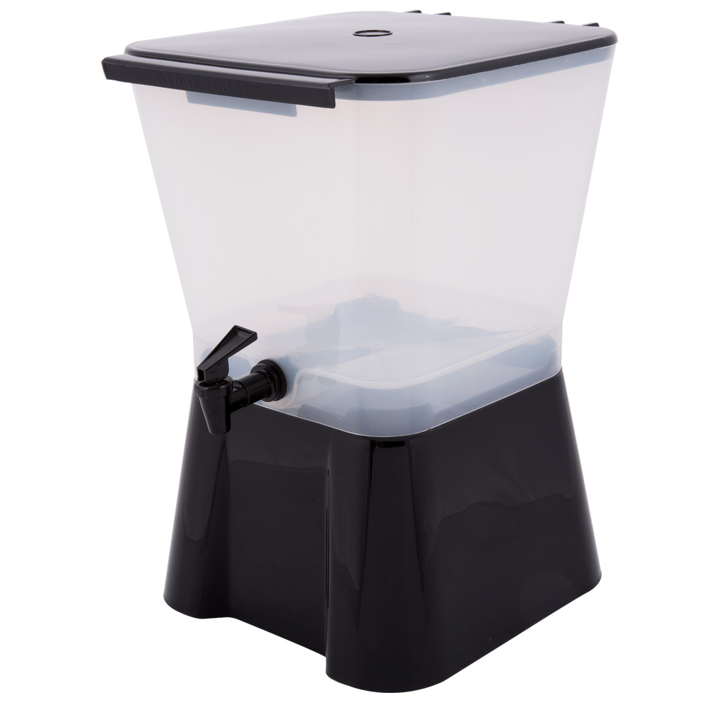 GZMR Black Poly Beverage Dispenser with Stand - 3L Capacity, Hot Beverage  Compatible, Dishwasher Safe - Perfect for Parties in the Beverage Dispensers  department at