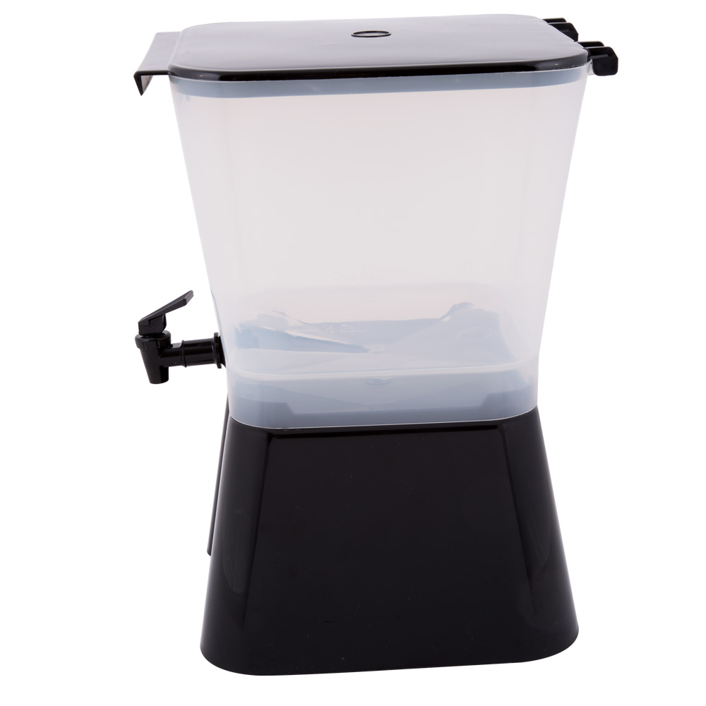 GZMR Black Poly Beverage Dispenser with Stand - Hot/Cold