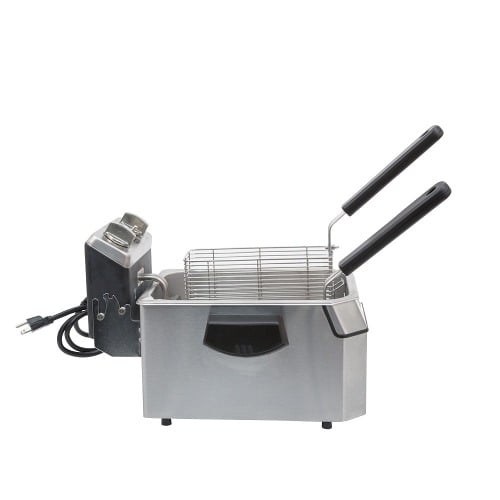 Stainless Steel Deep Fryer Pot Universal Small with Basket Fryer