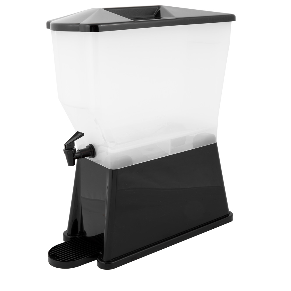 Tablecraft 353DP Slimline 3 Gallon Black Beverage / Juice Dispenser