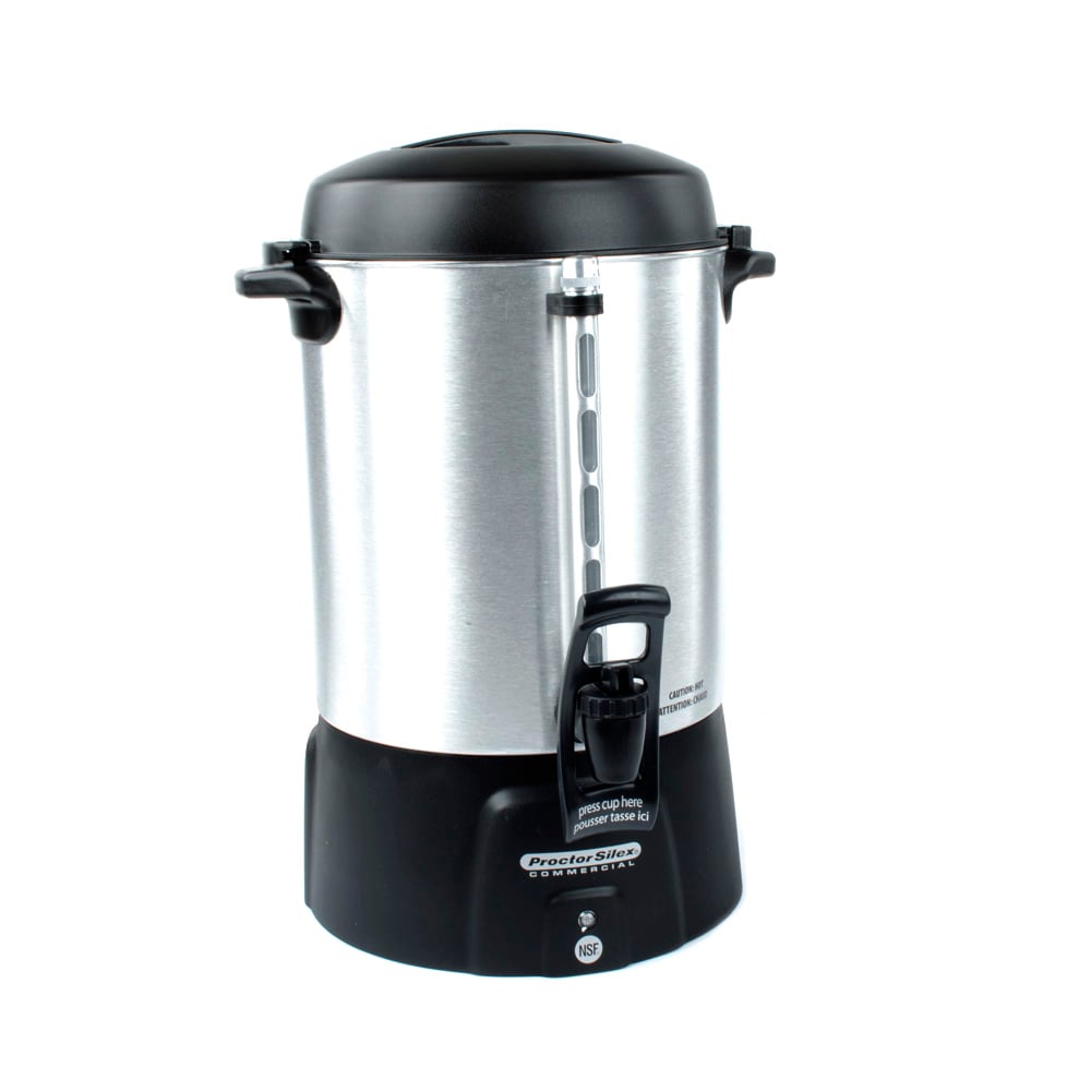 Proctor Silex 100 Cup Commercial Aluminum Coffee Urn - One-Handed  Dispensing