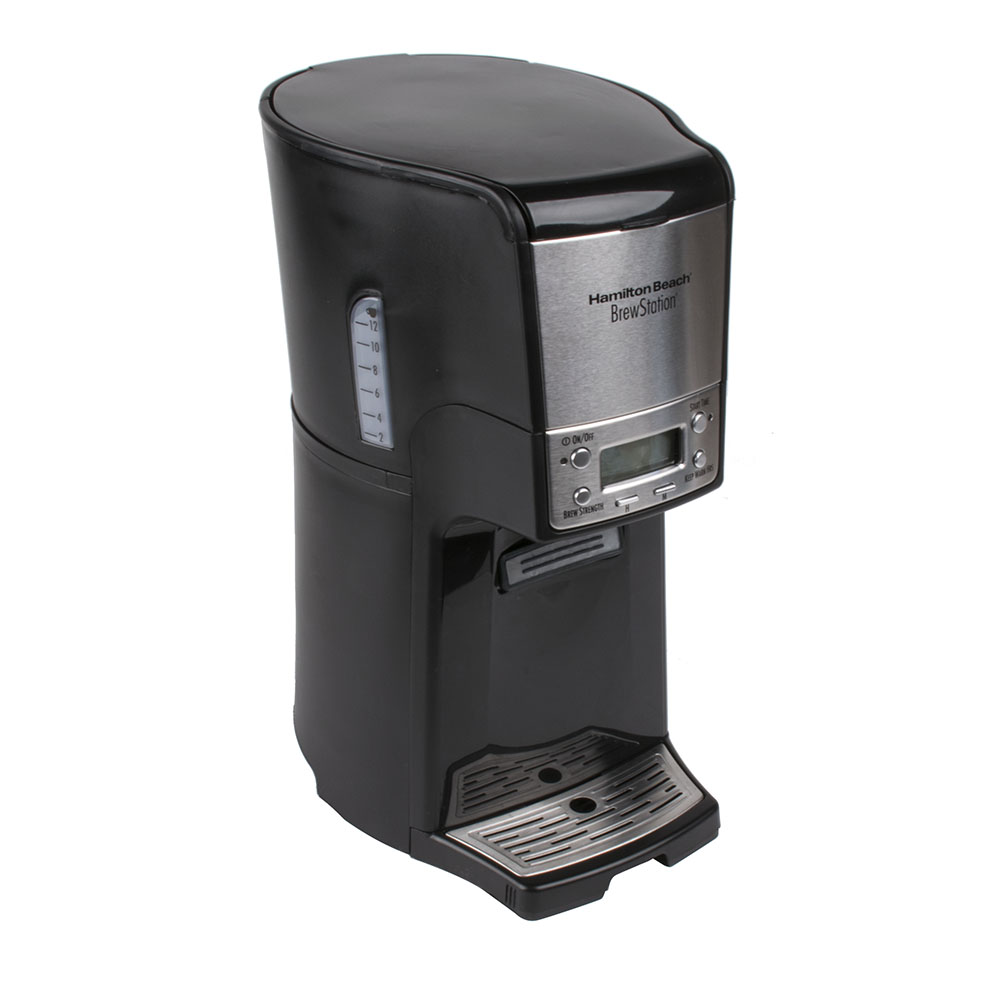 Hamilton Beach 48464 BrewStation Summit Black Single Serving 12 Cup Coffee  Maker with Auto Shut Off