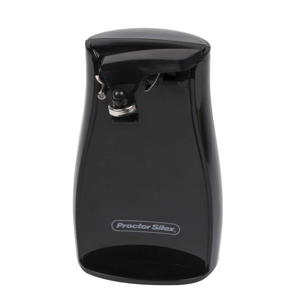 Proctor Silex 75217PS Black Electric Can Opener with Knife Sharpener