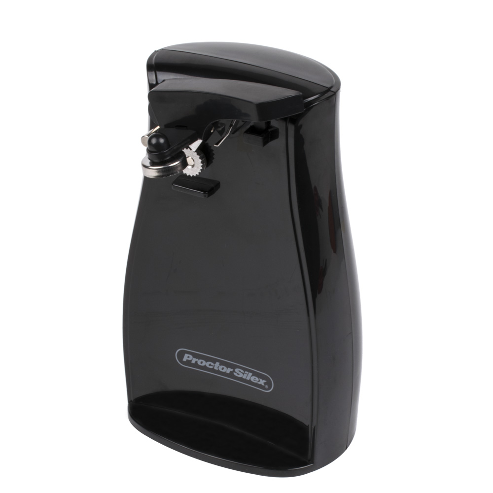 Proctor Silex 75217PS Black Electric Can Opener with Knife