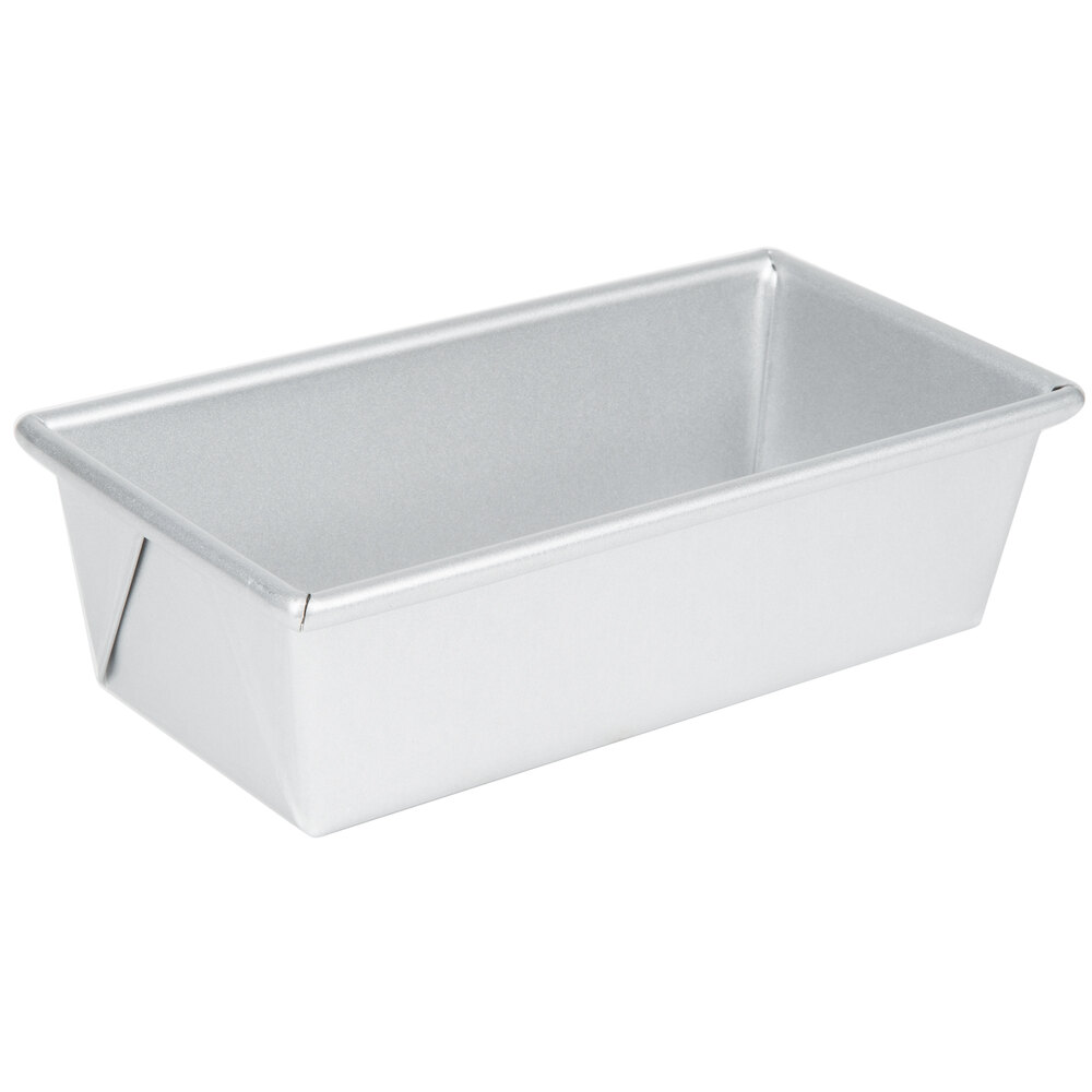 8-x-4-loaf-pan-3-4-lb-glazed-aluminized-steel-webstaurantstore
