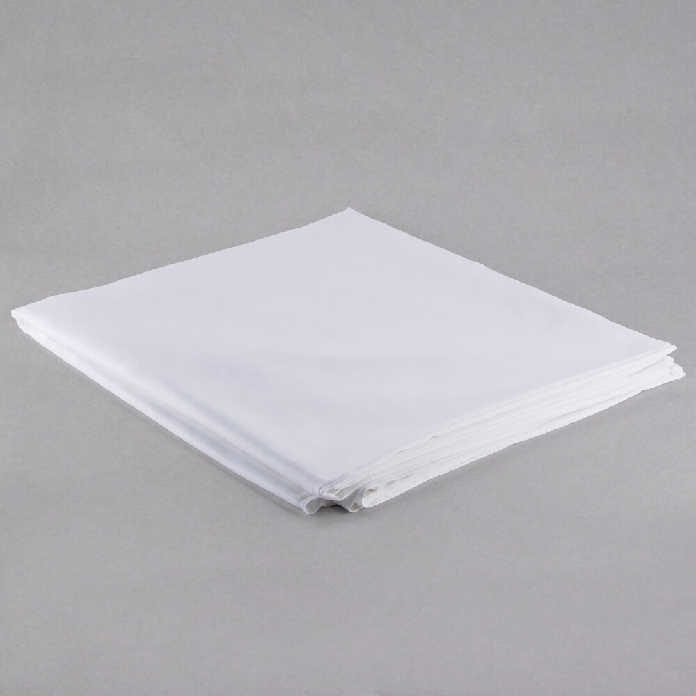 Oxford Super Blend Hotel Supplies 86" x 93" White Plainweave Cotton