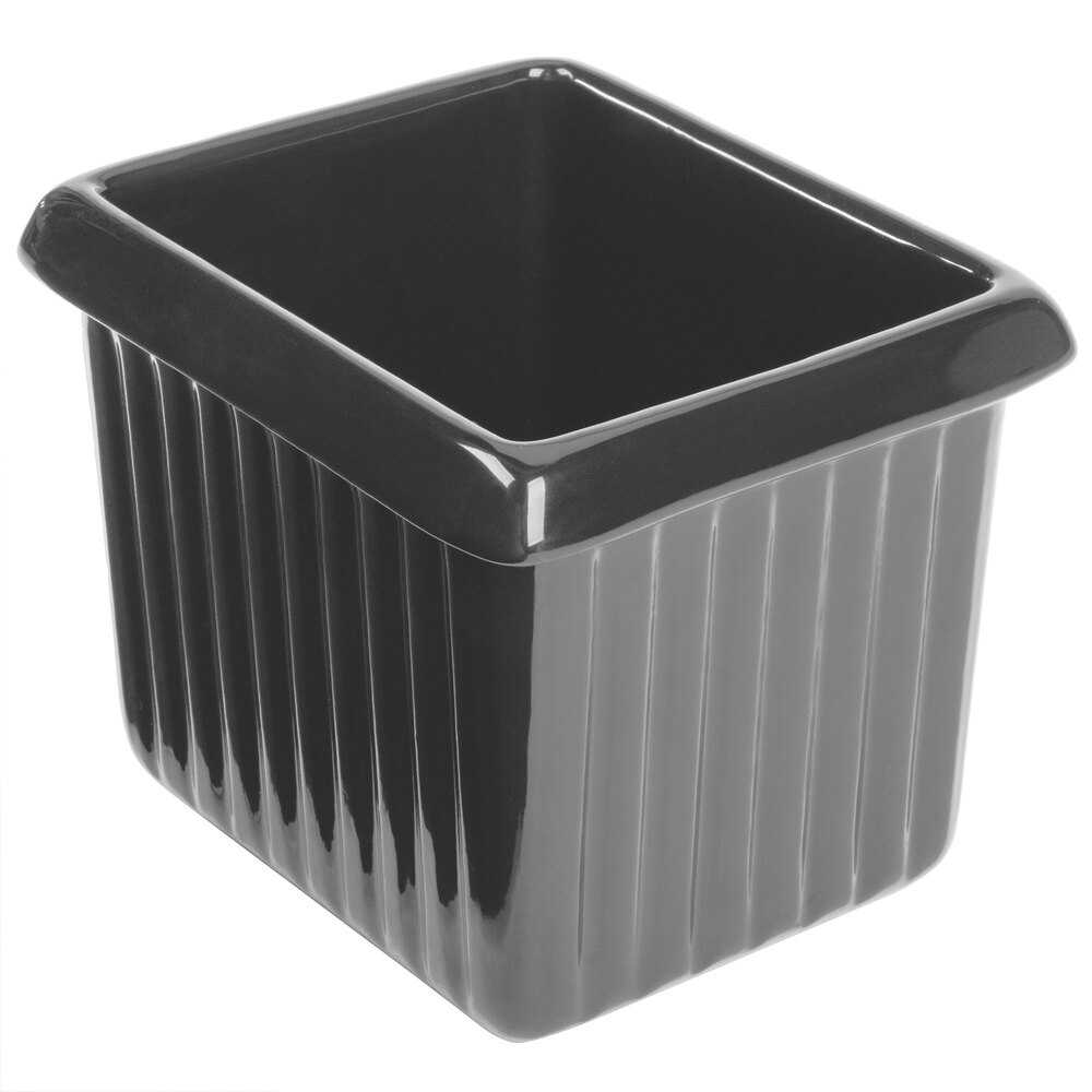 TableCraft CW1520N 1 Qt. Natural Cast Aluminum Rectangle Server with Ridges