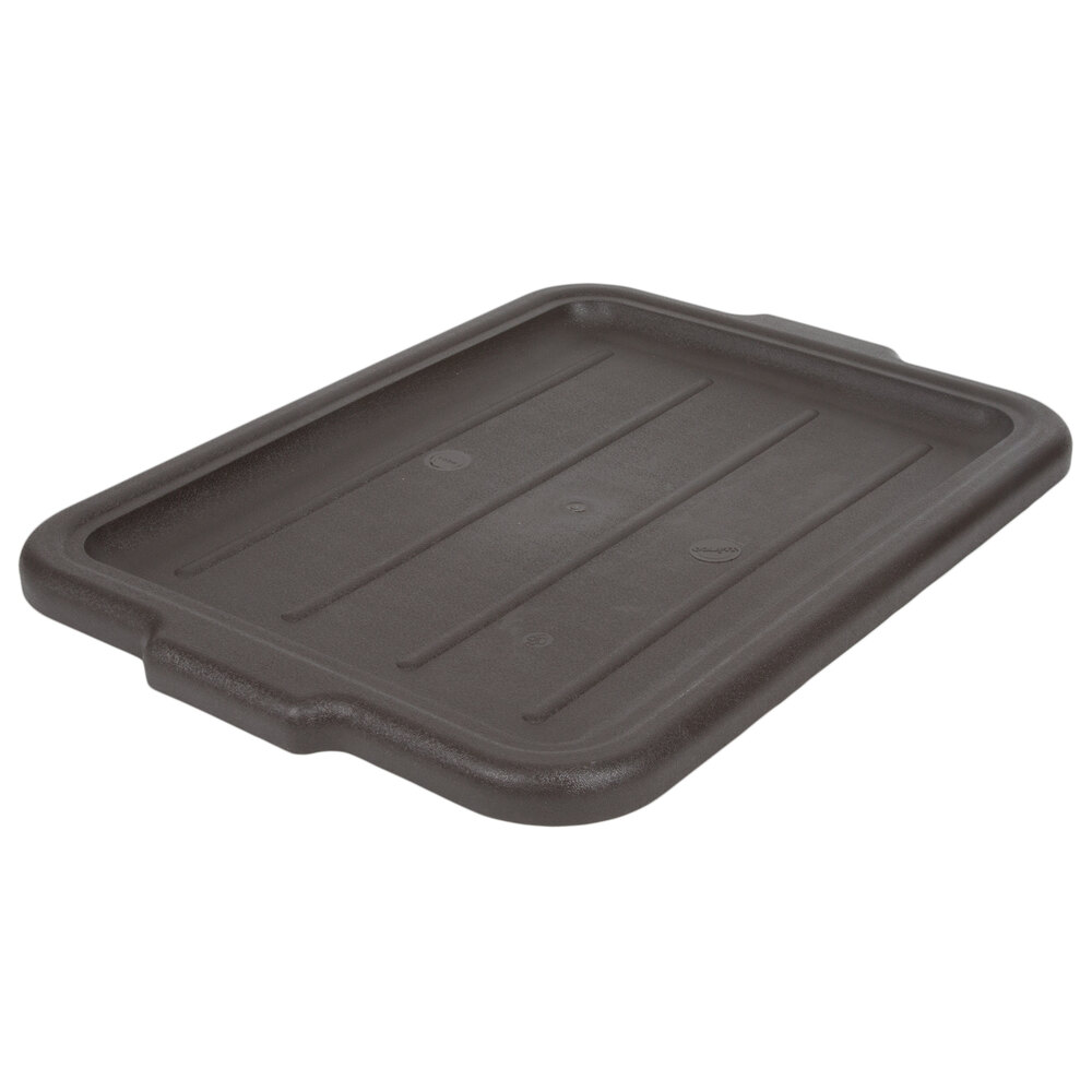 Tablecraft 1531BR 21" x 16" Brown Polypropylene Plastic Bus Tub Cover
