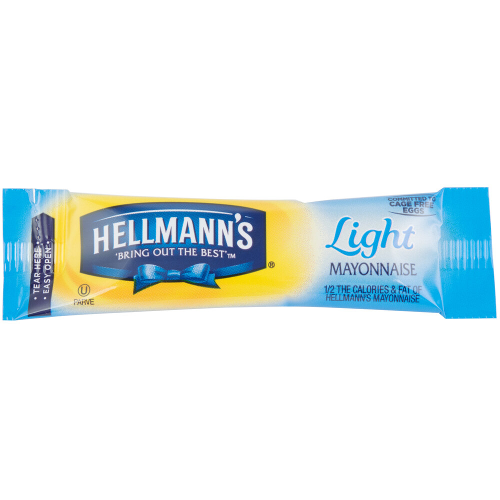 Hellmann's Light Mayonnaise 12 Gram Portion Packets 210/Case