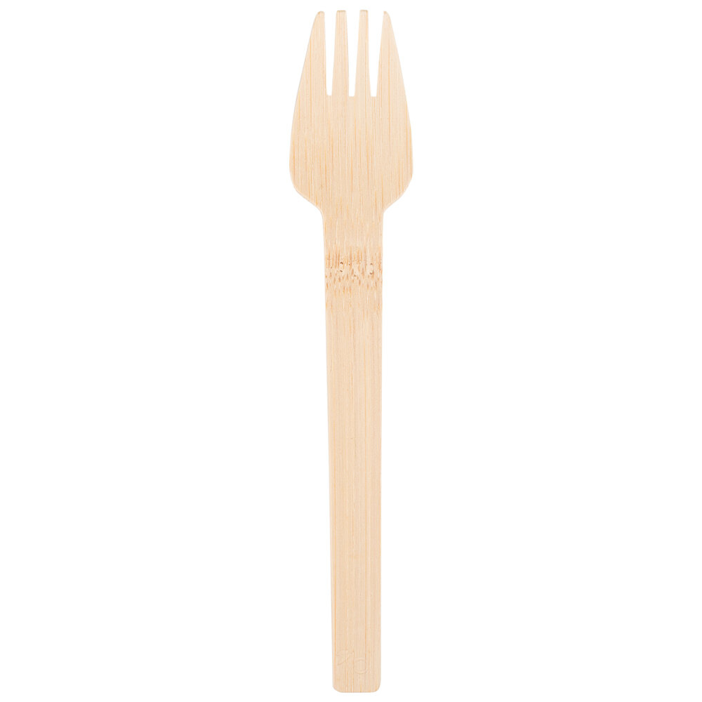 Bambu 061500 6 1/2" Disposable Bamboo Fork 25/Pack