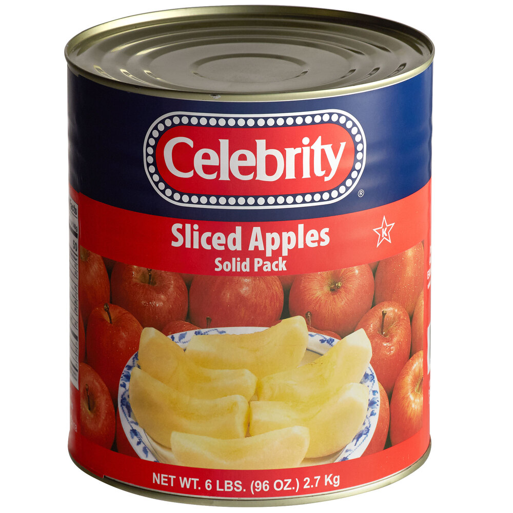Celebrity 10 Can Sliced Solid Pack Apples 6/Case