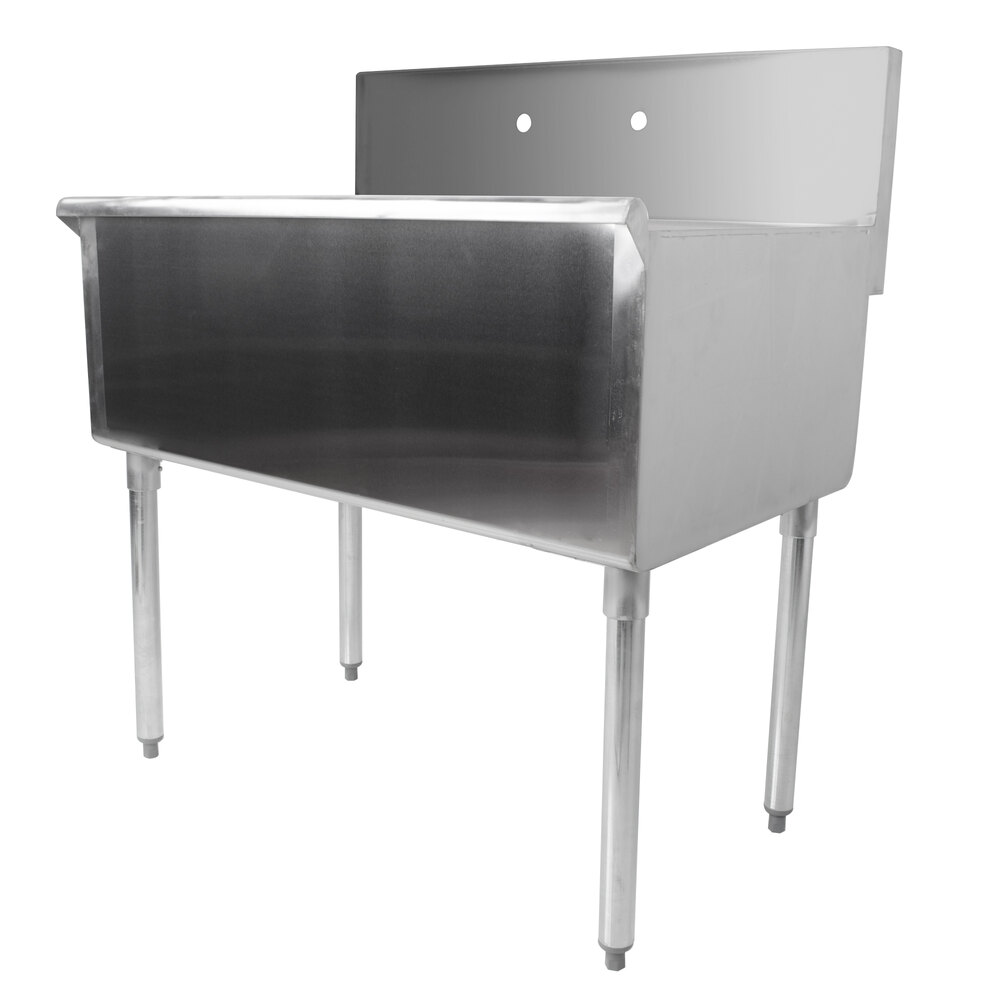 GarveeTech Free Standing Single Bowl Utility Sink – NSF Certified Stainless Steel, Hot/Cold Faucet, For Garage, Restaurant & Commercial Use