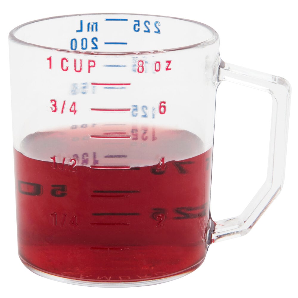 Cambro Liquid Measuring Cup, 1 Pint, Clear, PK12 CA50MCCW135