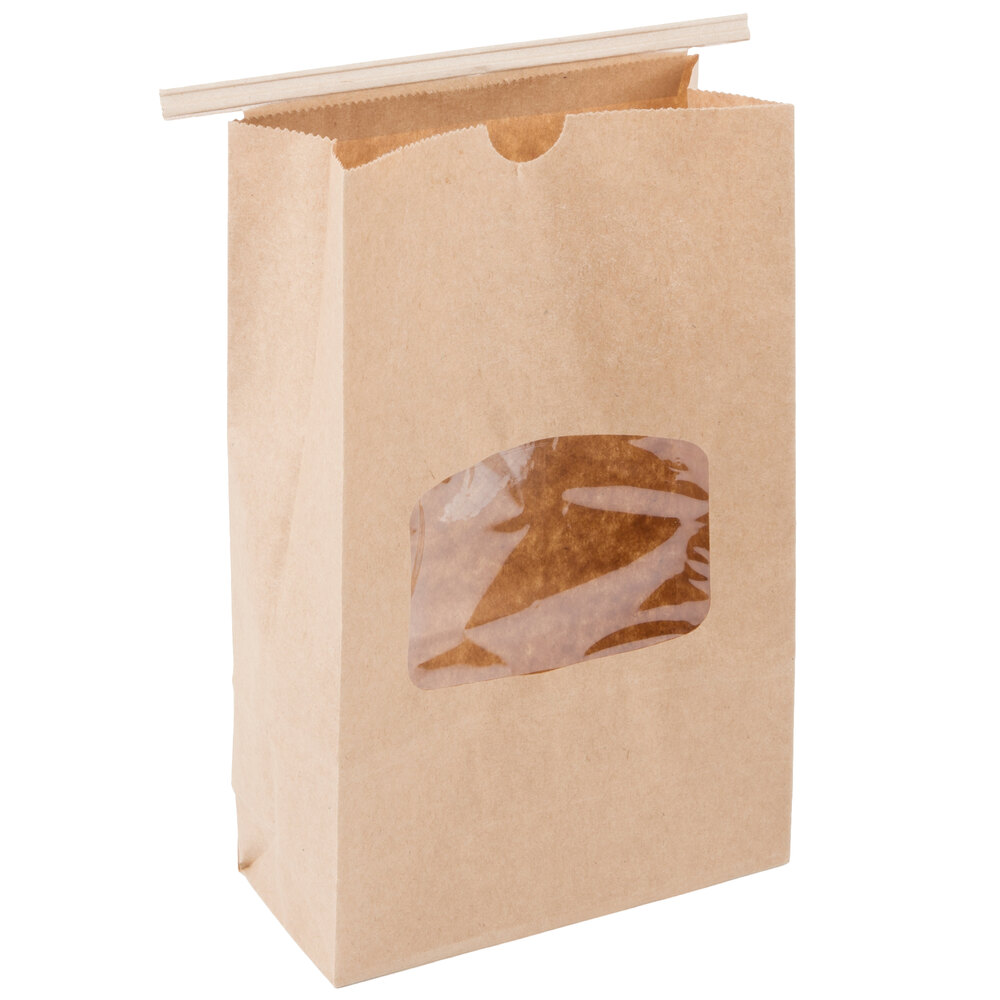 1 lb. Brown Kraft Customizable Paper Cookie / Coffee / Donut Bag with