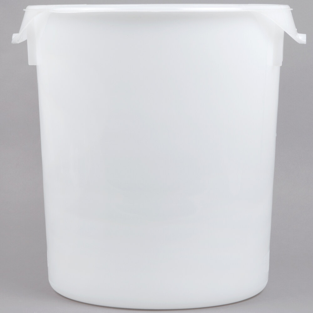 Rubbermaid 22 Qt. White Round Polyethylene Food Storage Container