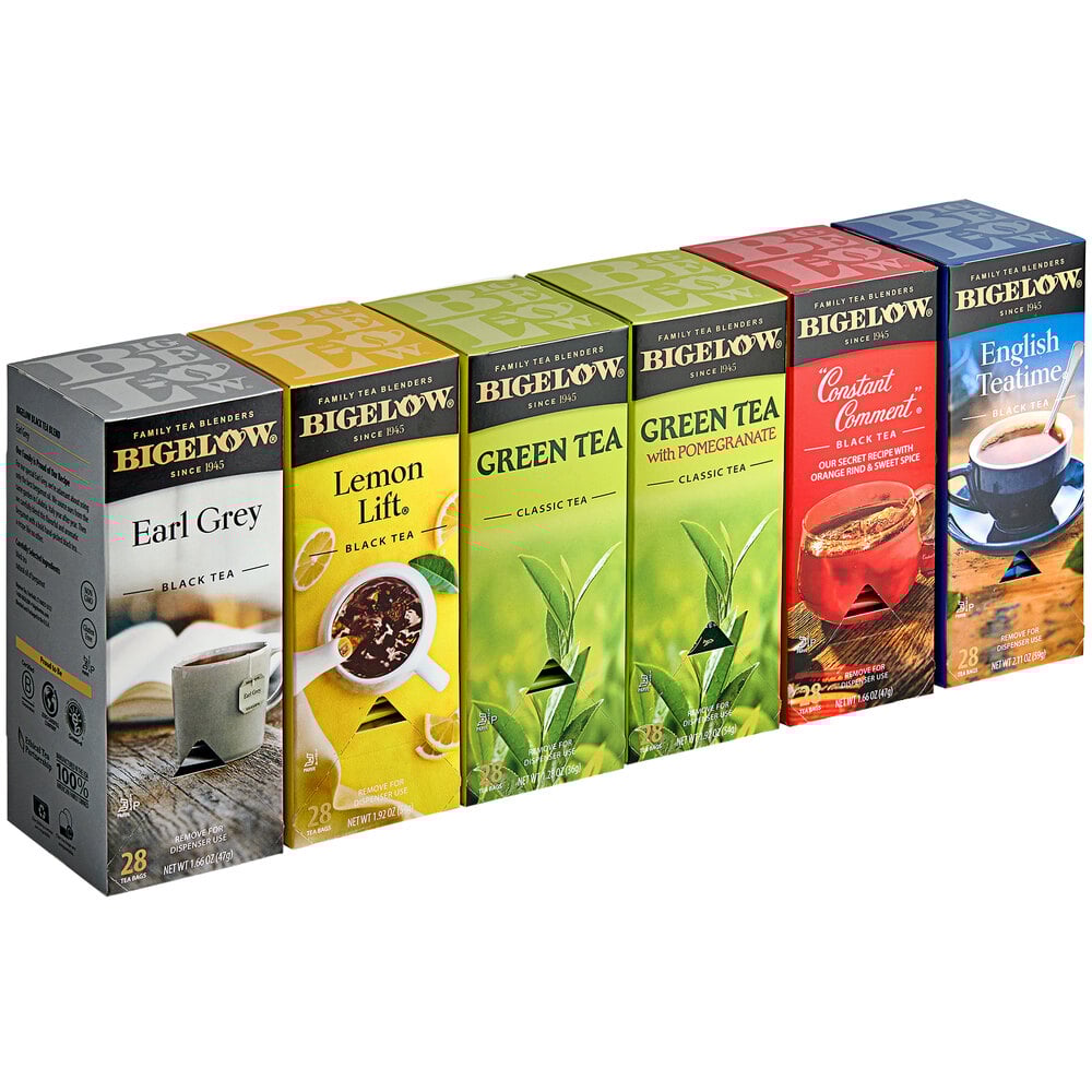 Bigelow Green and Black Tea Bag Variety Pack 168/Case