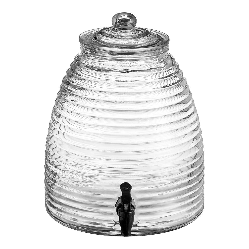 Beehive Drink Dispenser Acopa 2.4 Gallon Glass Beverage Dispenser