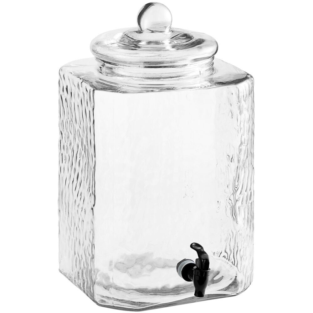 2.5 gallon Glass Drink Dispenser with Metal Stand - Destination Events