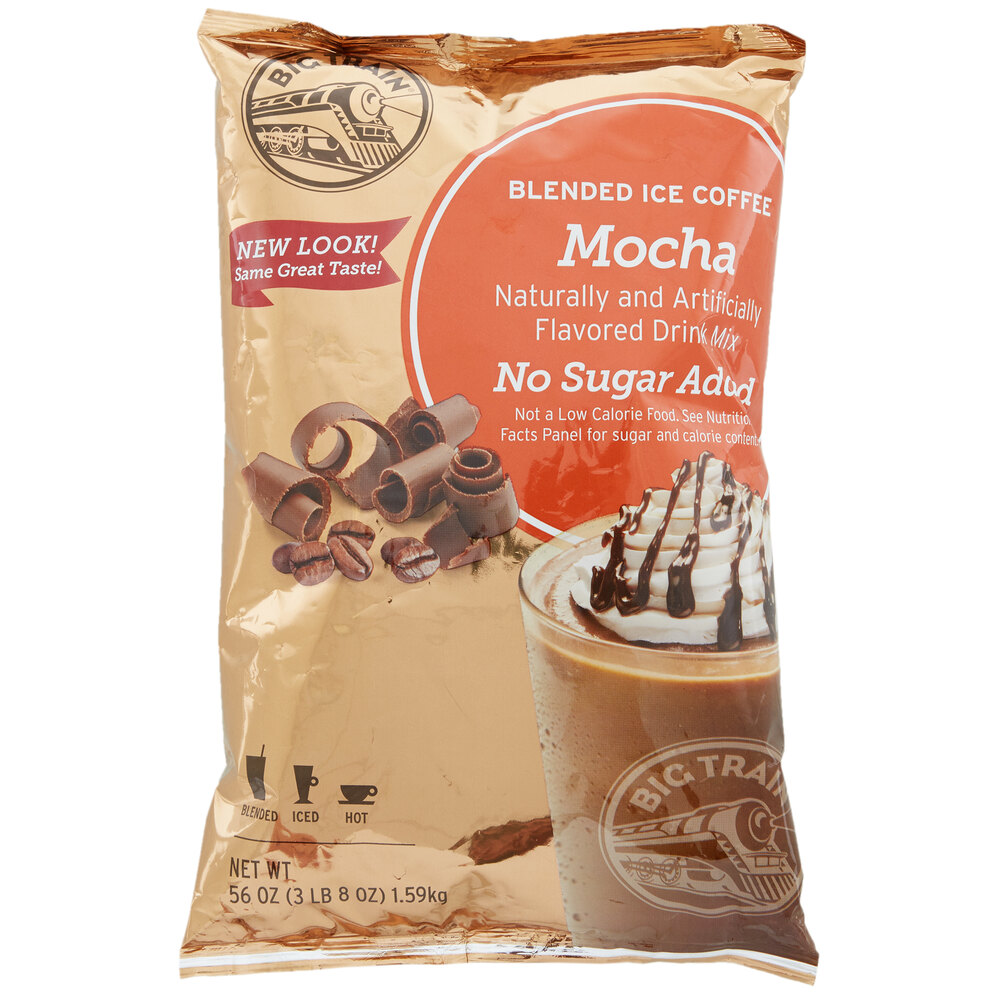 Big Train 3.5 lb. No Sugar Added Mocha Blended Ice Coffee Mix