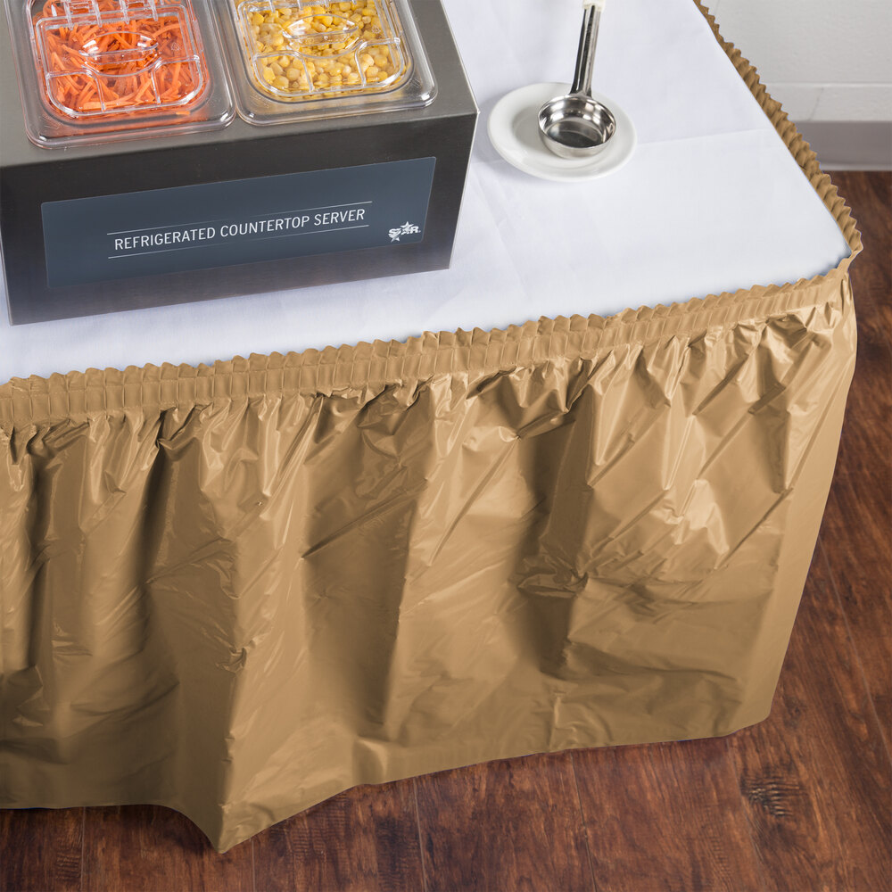 Creative Converting 10024 14' x 29" Glittering Gold Disposable Plastic