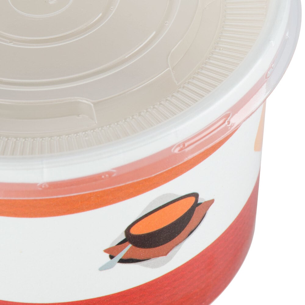 Thanksgiving Soup Containers with Lids, Paper To-Go Cups (12 Ounces, 24  Pack)