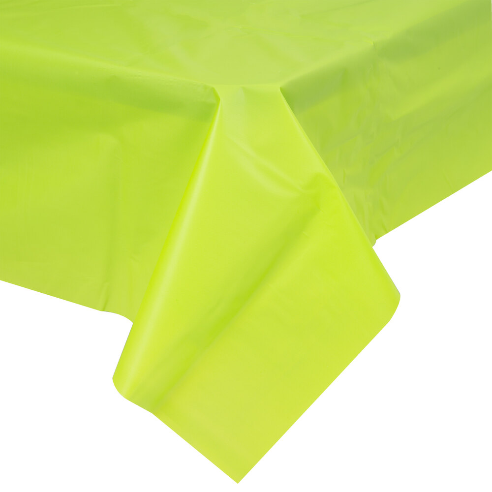 Creative Converting 723123B 54" x 108" Fresh Lime Green Disposable
