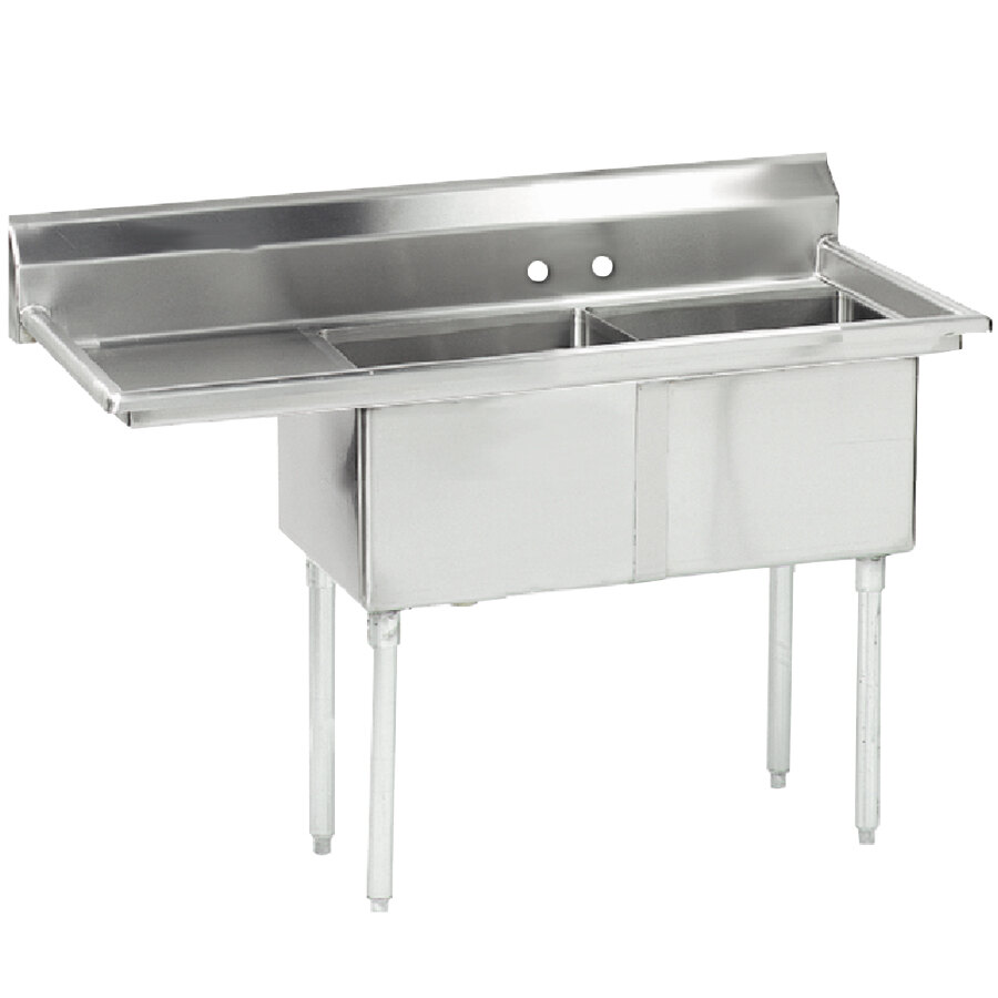 Advance Tabco FE2181218X Two Compartment Stainless Steel Commercial