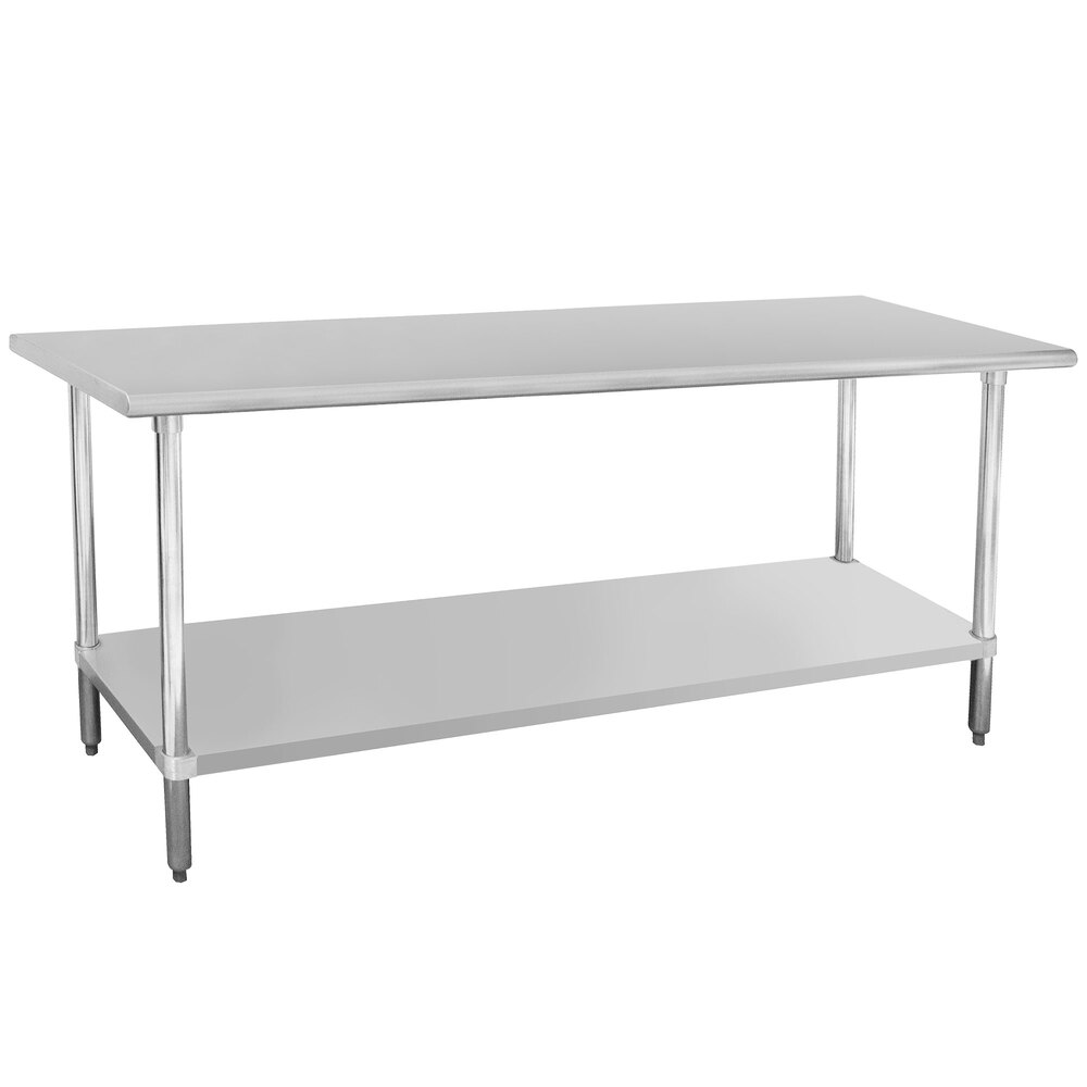 Advance Tabco ELAG-186-X 18" x 72" 16 Gauge Stainless Steel Work Table 16 Vs 18 Gauge Stainless Steel Table