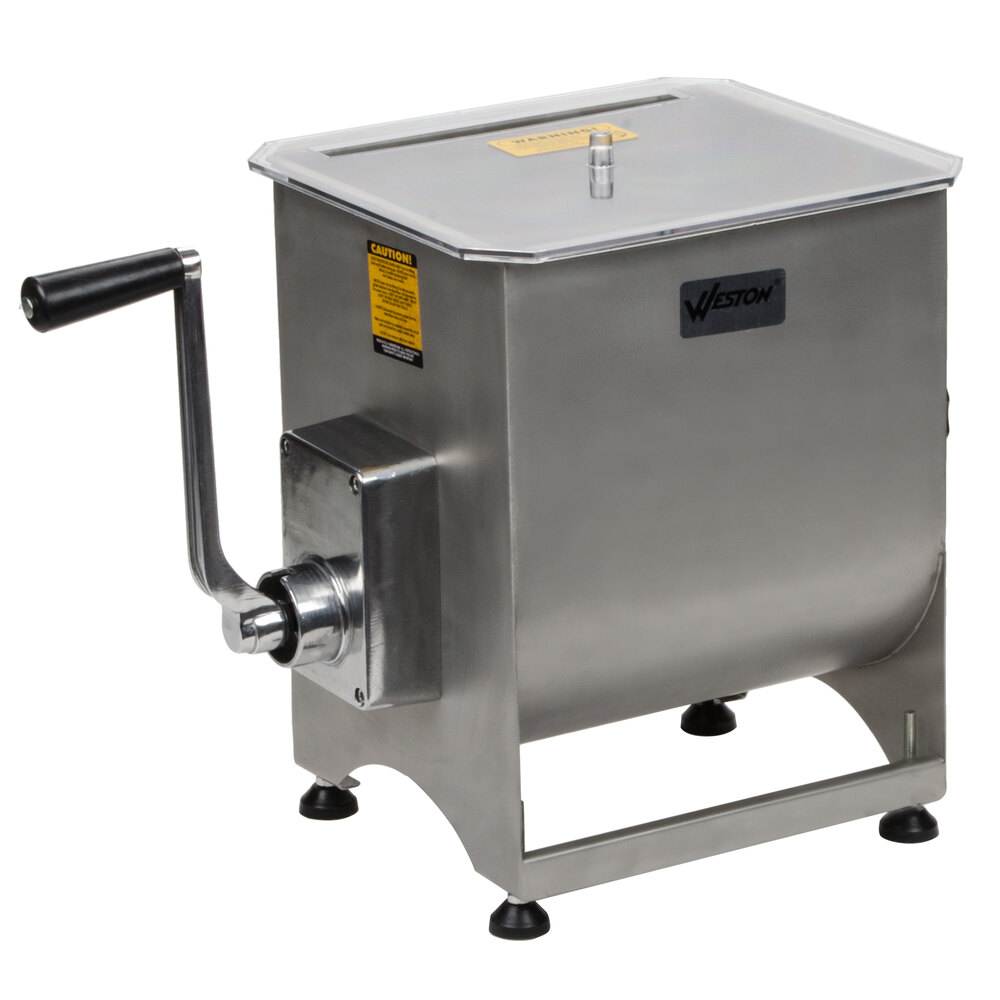 Weston 362001W 44 lb. Manual Meat Mixer with Removable Paddles