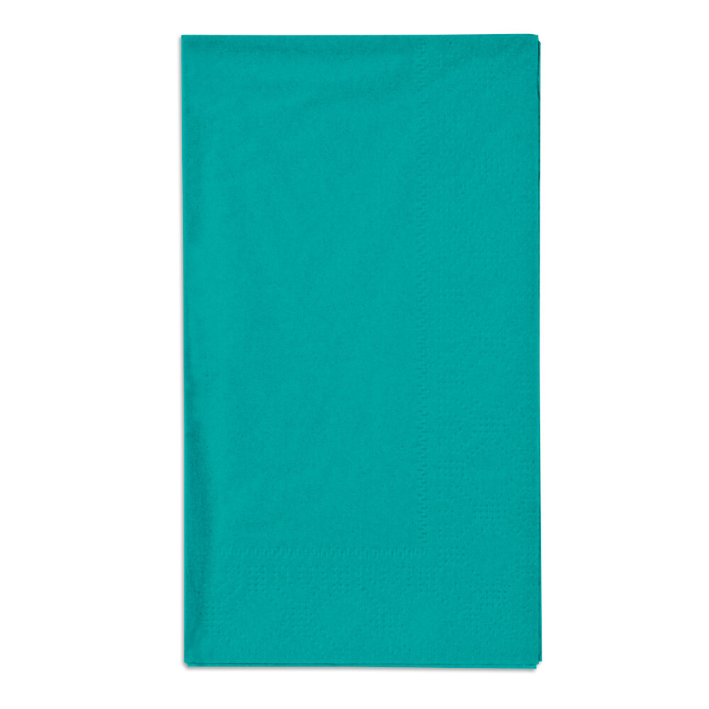 Teal Paper Dinner Napkins, 2Ply, 15" x 17" Hoffmaster 180501 125/Pack
