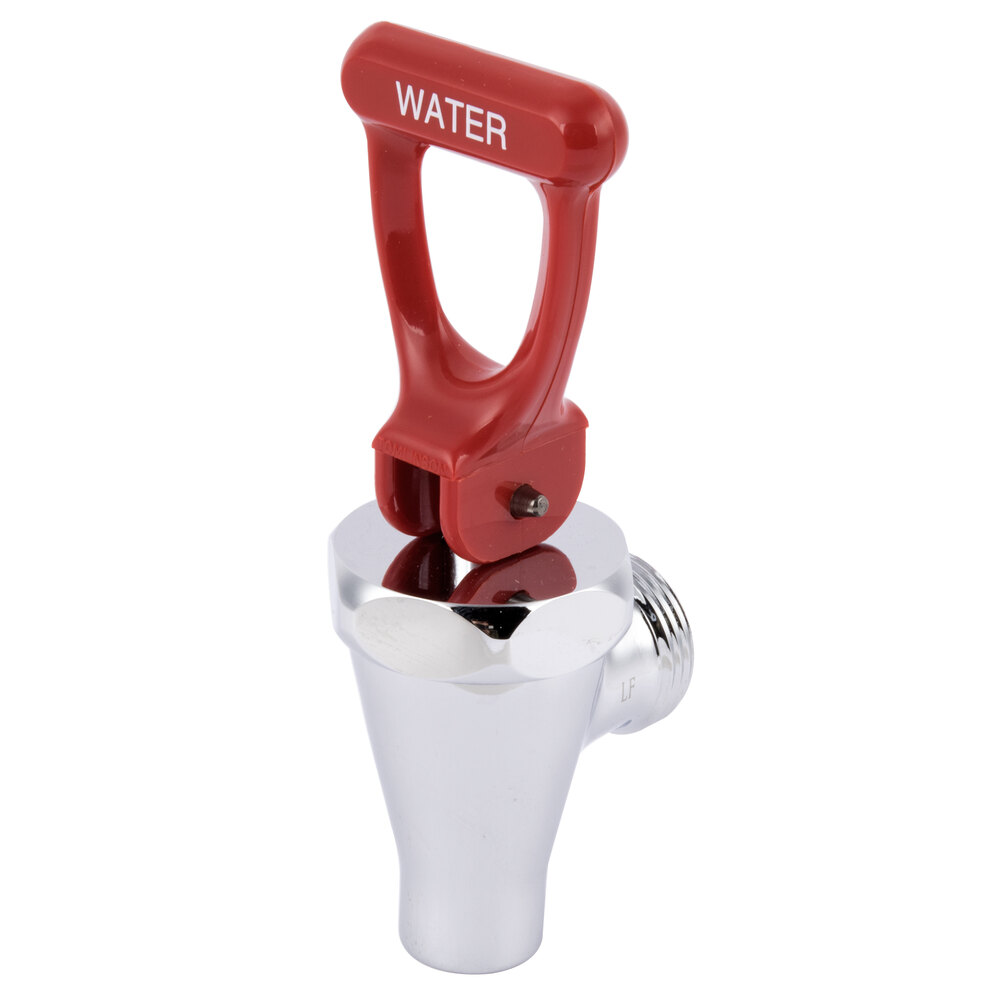 Crm with Red Handle Bunn 03287.0006 Faucet Assembly 