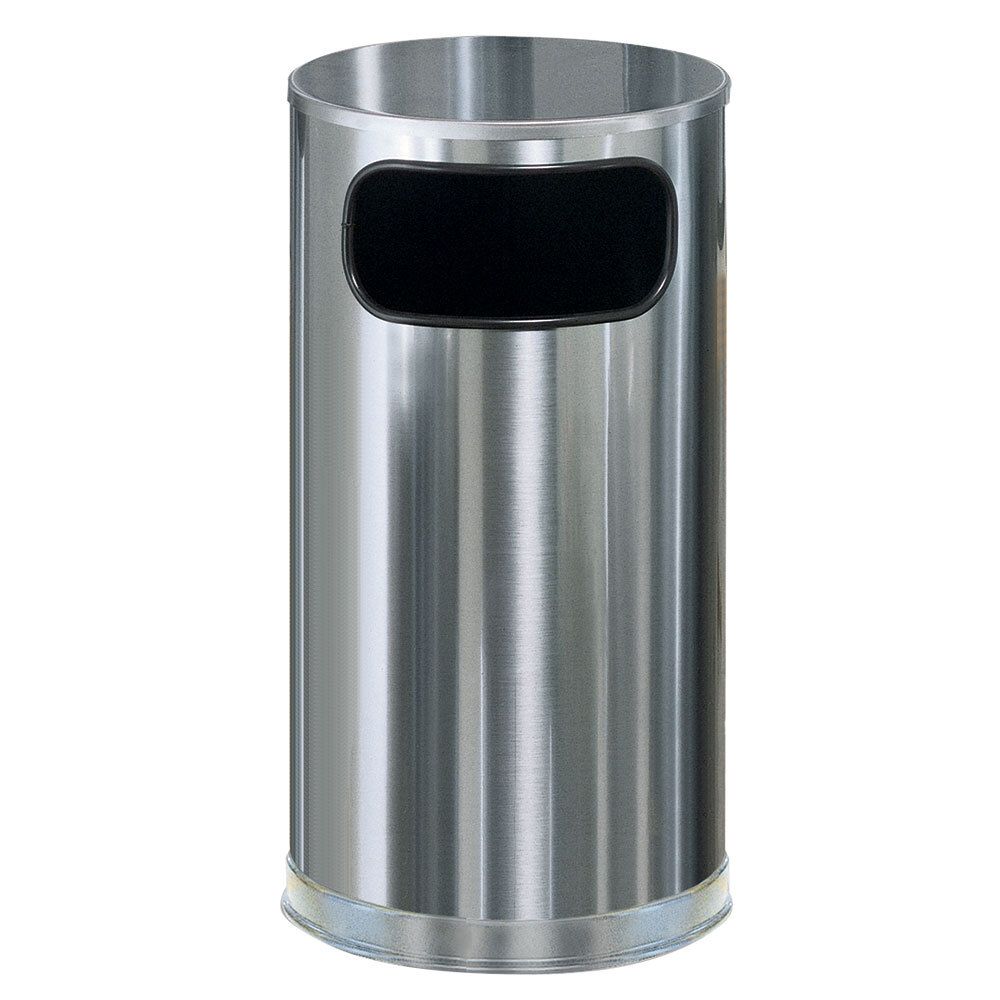 Rubbermaid FGST40SSPL 25 gal Square Metal Step Trash Can, 19L x 19W x 30H,  Stainless