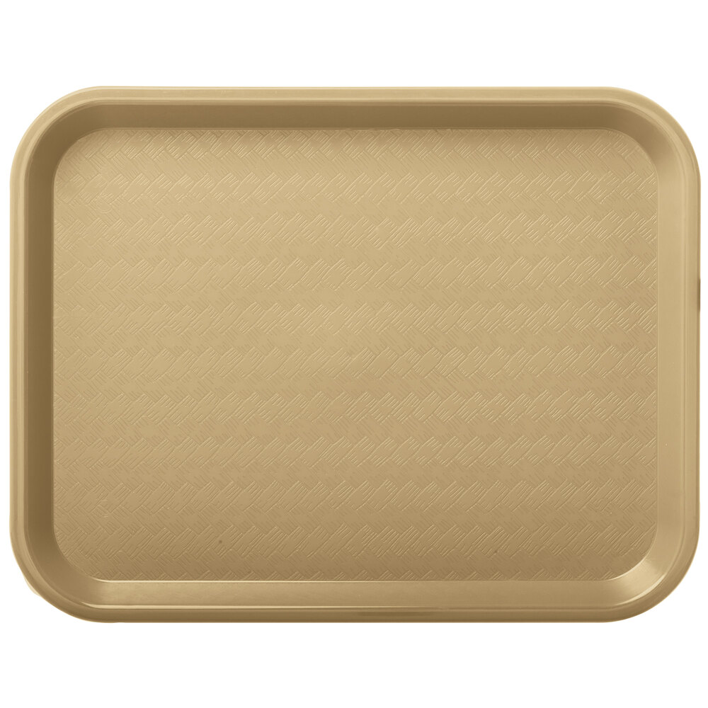 Carlisle CT101406 Cafe 10" x 14" Beige Standard Plastic Fast Food Tray