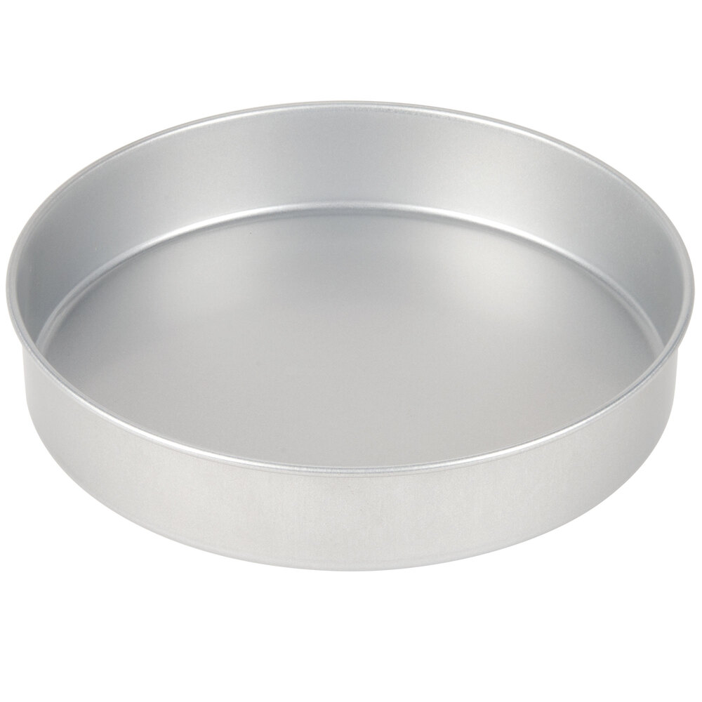 10" x 2" Round Glazed Aluminized Steel Straight Sided Cake / Deep Dish Pizza Pan