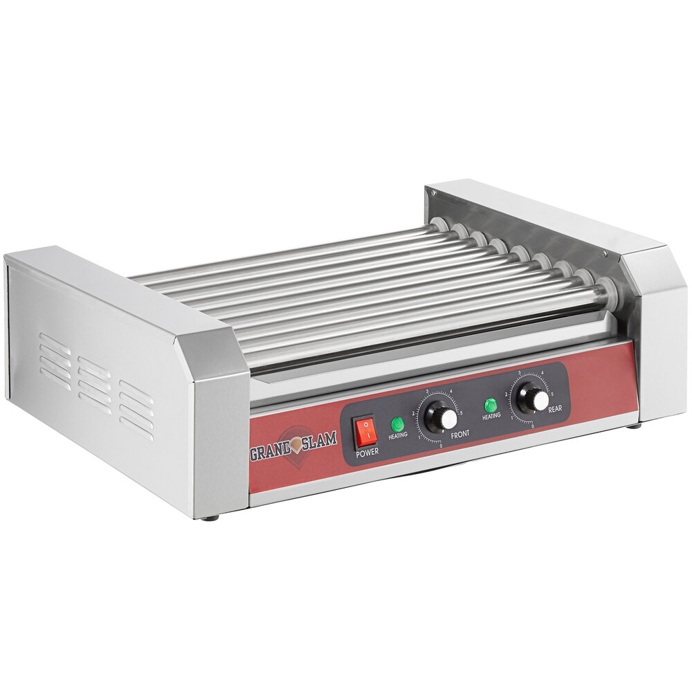 24 Hot Dog Roller Grill With 9 Rollers Stainless Steel 110 Volts 1350 Watts 